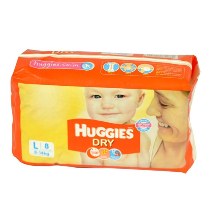 HUGGIES CARE DIAPERS LARGE 7 U